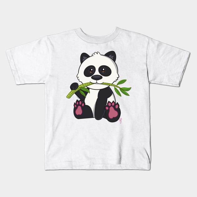 Cute panda Kids T-Shirt by Griffywings